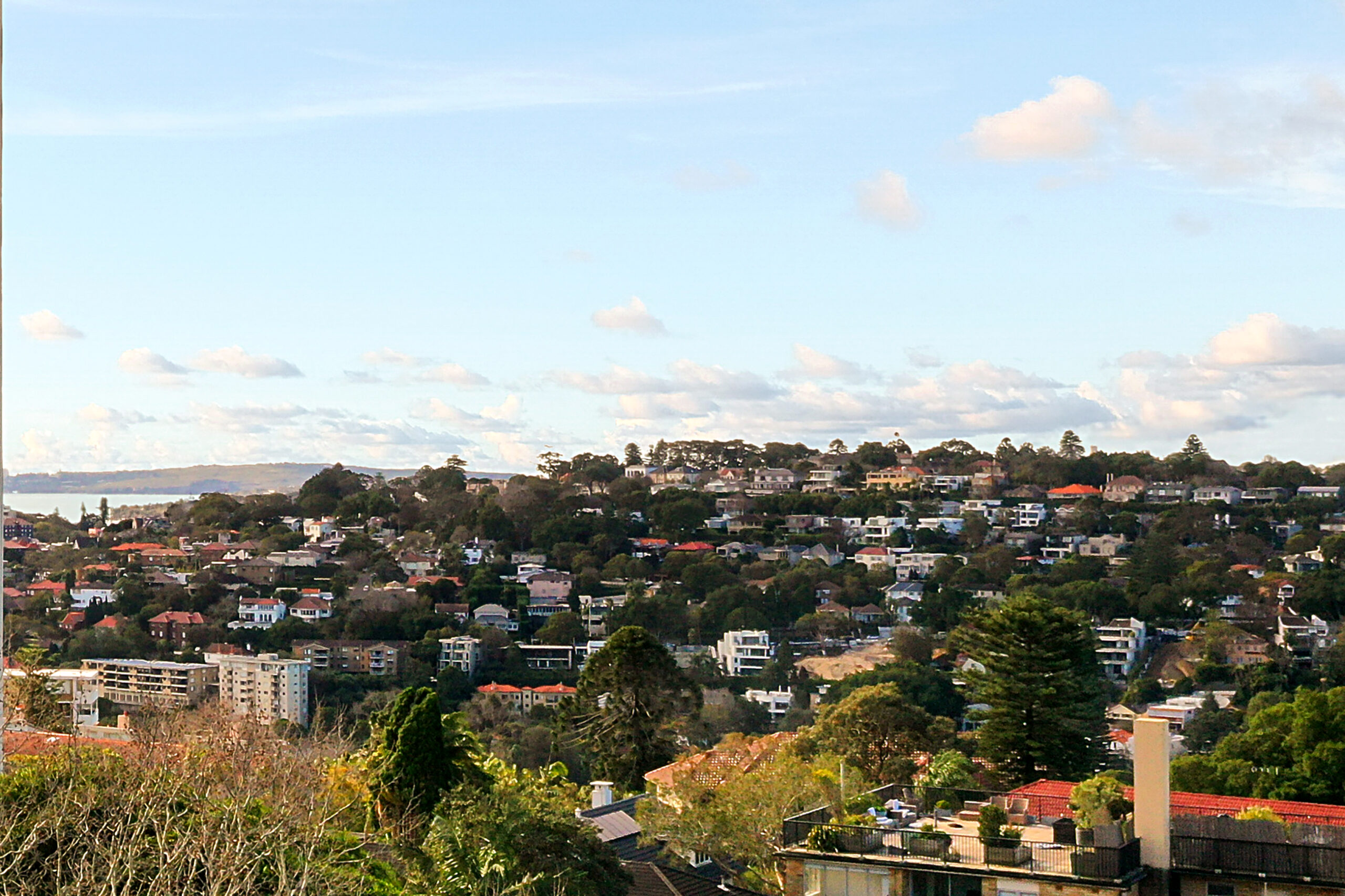 Wide views across the city and harbour